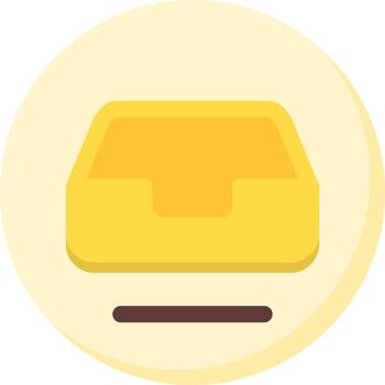 bandeja de entrada plano estilo octóctono icono vector