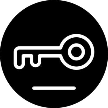 Key Solid Style Octicon Icon vector