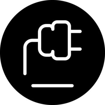 Plug Solid Style Octicon Icon vector