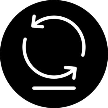 Sync Solid Style Octicon Icon vector