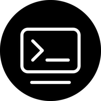 Terminal Solid Style Octicon Icon vector