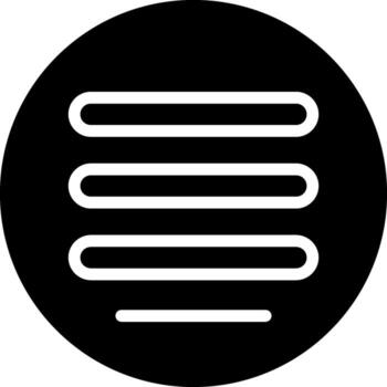 Three Bars Solid Style Octicon Icon vector