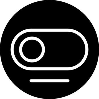 Toggle Button Solid Style Octicon Icon vector