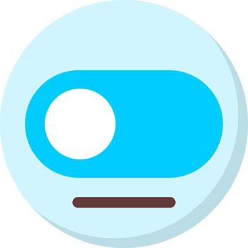 Toggle Button Flat Style Icon Design vector