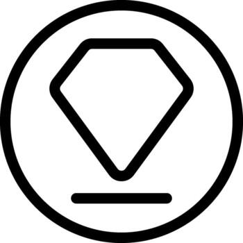 rubí contorno estilo octóctono icono vector