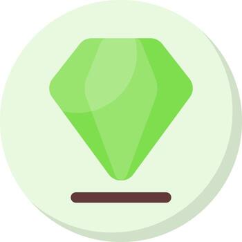 rubí plano estilo octóctono icono vector