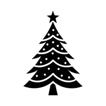 christmas tree icon illustration vector