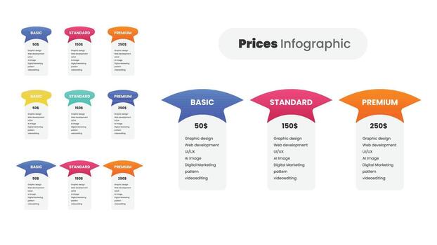 Creative infographic template with colorful data elements vector