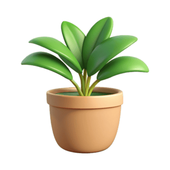 Clay Pot Plant Clipart png