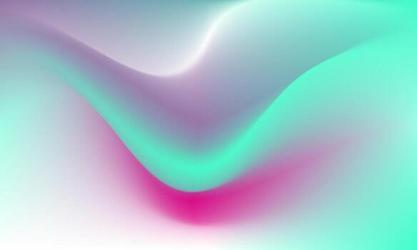 Modern aesthetic gradient background with smooth flowing waves in abstract style vector