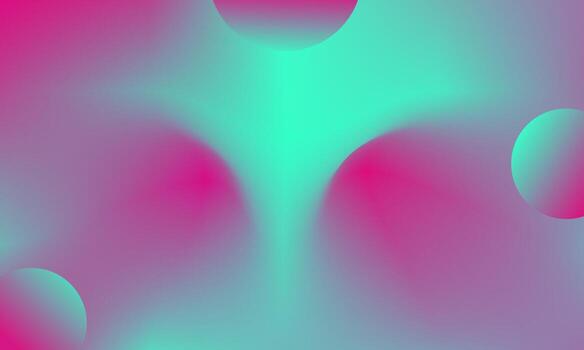moderno estético degradado antecedentes con resumen brillante esferas y vibrante colores vector