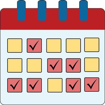 Scheduled Tasks and Event Planning vector
