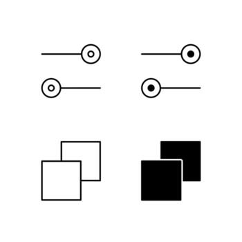 User Interface Switch and Tab Icons in Glyph and Line Variation vector