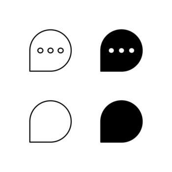 Web Dashboard Chat and Comment Icons in Mixed Line and Solid vector