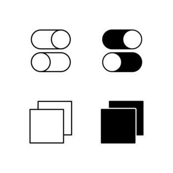 digital plataforma cambiar y lengüeta glifo y línea icono paquete vector