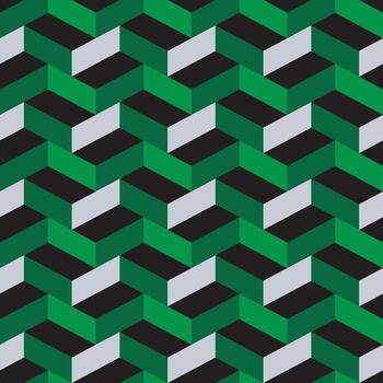 Geometric Herringbone Style Seamless Zigzag Pattern with a Three Dimensional Look vector