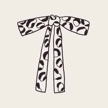 retro arco con leopardo impresión animal modelo vector