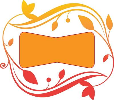 Elegant Floral Frame with a Central Rectangular Space vector