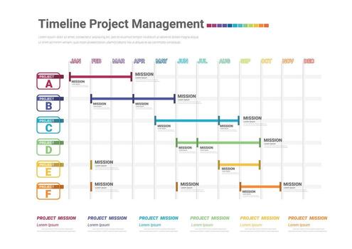 Calendar planner for months or timeline chart. Concept of schedule or timetable year. vector