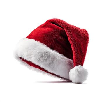 a santa hat on a white background photo