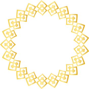 golden frame square vintage png