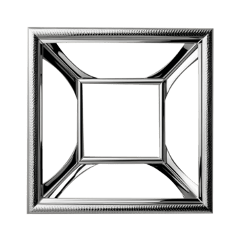 argento piazza telaio con un' argento telaio su un' trasparente sfondo png