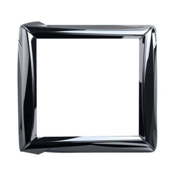 zwart en wit leeg plein kader Aan een transparant achtergrond png