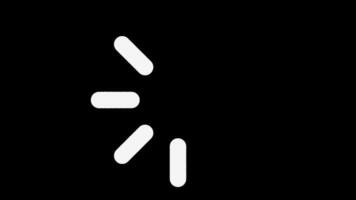 cirkulär läser in animering med rader på transparent bakgrund video