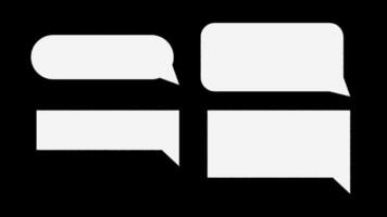 bericht tekst bubbel animatie knallen uit Aan transparant achtergrond video