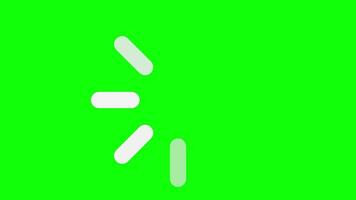 circular Carregando animação com linhas em verde fundo video