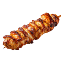 köstlich gegrillt Hähnchen Spieß, asiatisch Küche, Grill Stil, auf transparent Hintergrund png