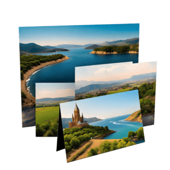 paesaggio pittura di mare con rocce e tramonto cielo Visualizza png