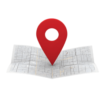 Red location pin marker on white grid symbolizing map navigation and position png