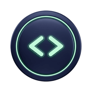 brilhando néon código símbolo ícone em Sombrio fundo isolado em transparente fundo png