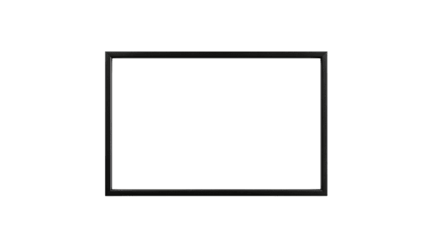 Sleek minimalistic rectangle frame floating on isolated space ready for graphic elements, png