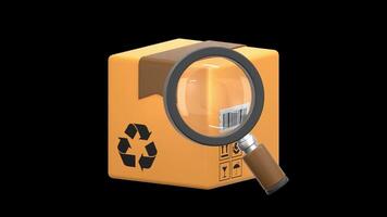 find package scan 3D Animation, Alpha Channel, Transparent Background video