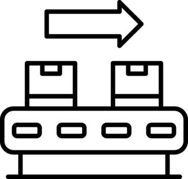 Automated Conveyor System Flow vector