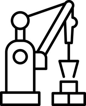 automatizado construcción sitio robot vector