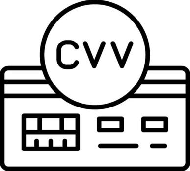 Card CVV Security Code vector
