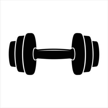 Dumbbell for fitness and exercise isolated on white background for design vector