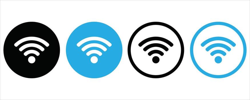 Wireless wifi icon isolated on white background for technology related designs vector