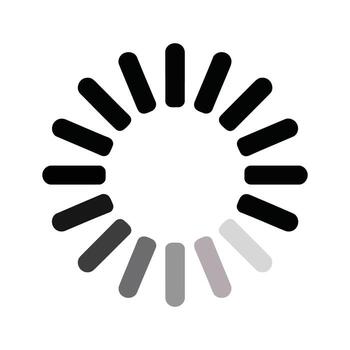 cargando hilandero icono con giratorio segmentos aislado en blanco antecedentes vector