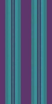 Datterned pattern lines, web background fabric texture. Carty textile vertical seamless stripe in purple and teal colors. vector