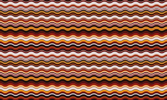 Abstract wavy stripes pattern in warm autumnal colors. Perfect for website backgrounds, textile design, or fallthemed projects. vector