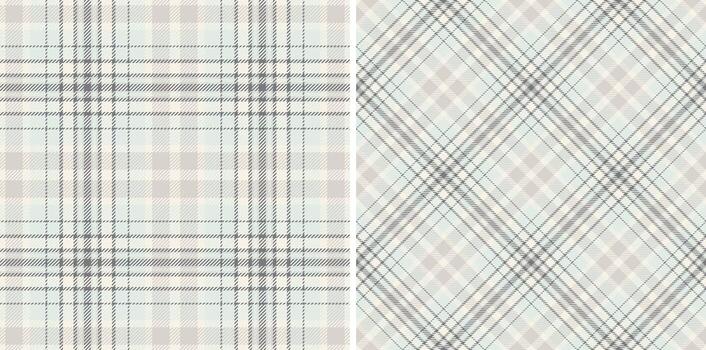 Plaid texture textile of tartan seamless with a background check fabric pattern. Set in cream colors. Book cover design ideas. vector