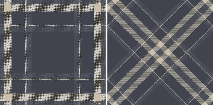 Stylish plaid patterns. Modern textures with intersecting lines. Ideal for backgrounds, textiles, or fashion designs. Sophisticated versatile. vector