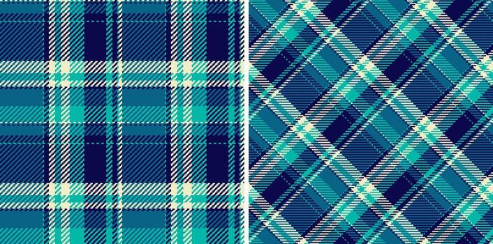 Plaid check texture of textile tartan background with a seamless fabric pattern. Set in winter colors. Fashion design sample ideas. vector