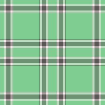 Classic plaid pattern with a pastel green background. Seamless grid design. Ideal for textile, fabric, wallpaper, or fashion design. Versatile backdrop for various projects. vector