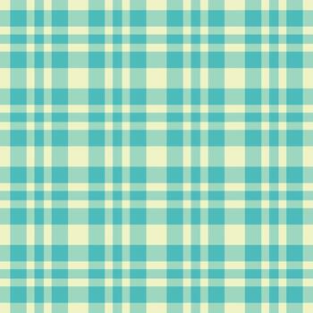 Classic plaid pattern in soft teal and beige. Timeless design, ideal for textiles, backgrounds, or digital paper. Clean, simple, and versatile aesthetic. vector