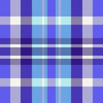 Customized seamless background texture, rest pattern tartan plaid. Wrapping fabric textile check in indigo and white colors. vector